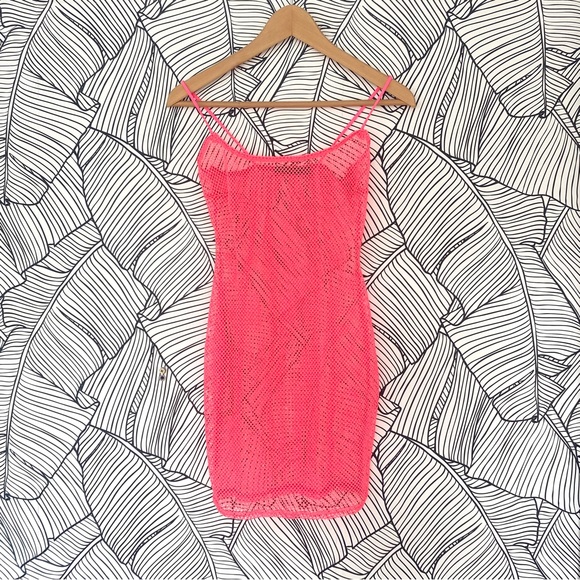 I Saw it First Dresses & Skirts - I Saw it First Neon Pink Net Bodycon Cami Dress